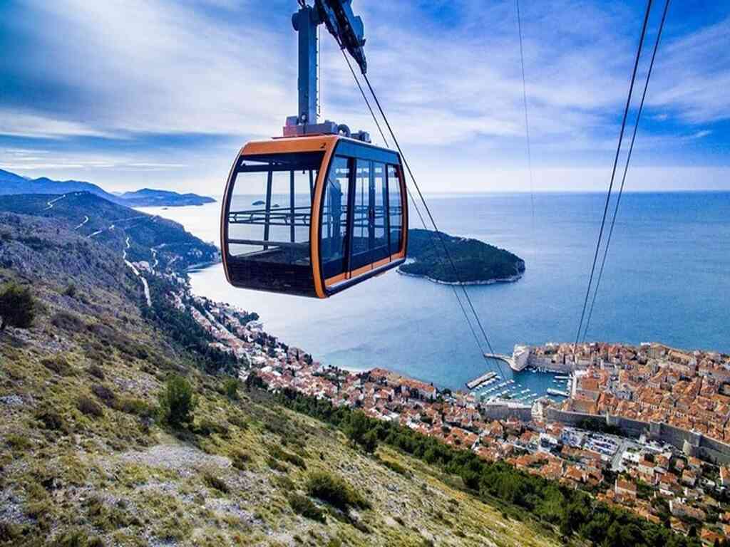 Dubrovnik cable car above the city