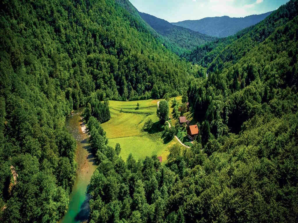 Forested mountain landscape in Risnjak National Park