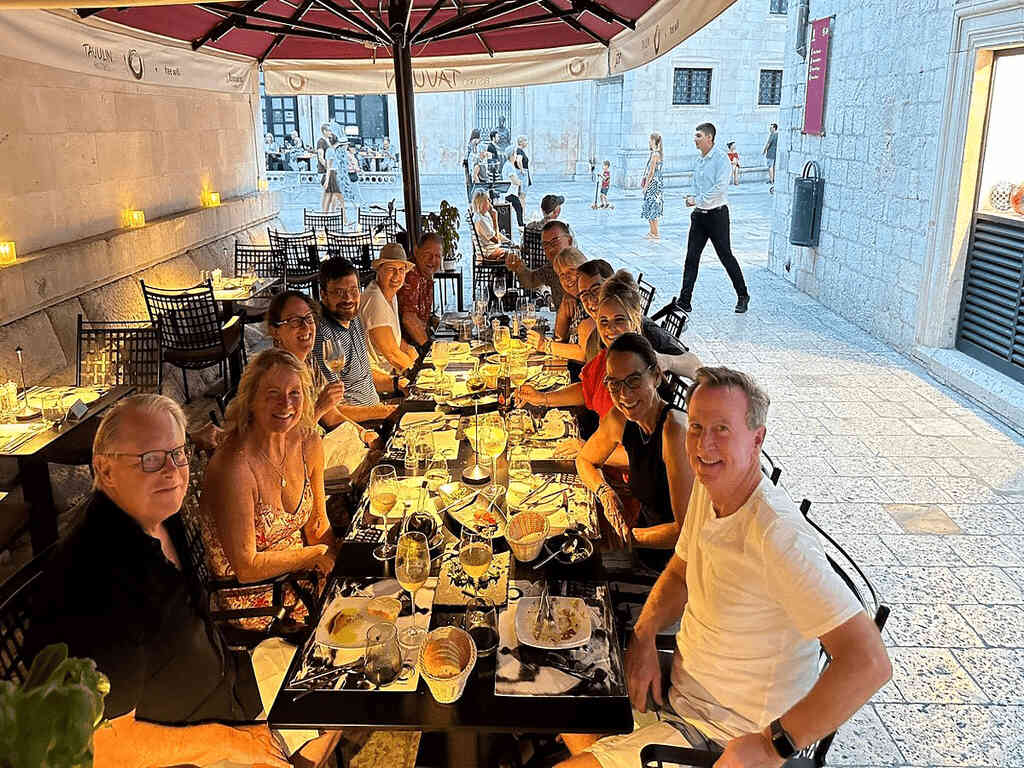Guests experiencing a local Dubrovnik food tour